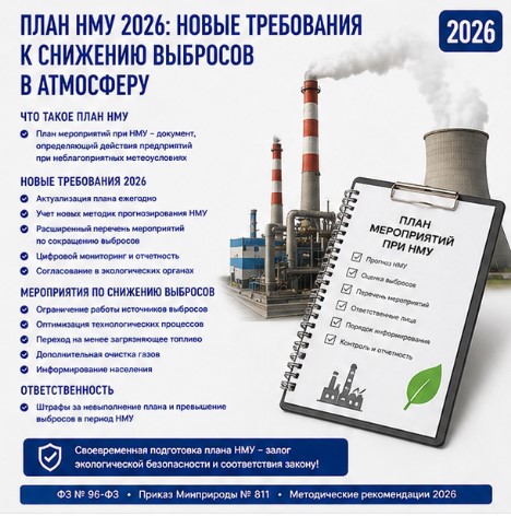 План НМУ 2026: новые требования к снижению выбросов в атмосферу