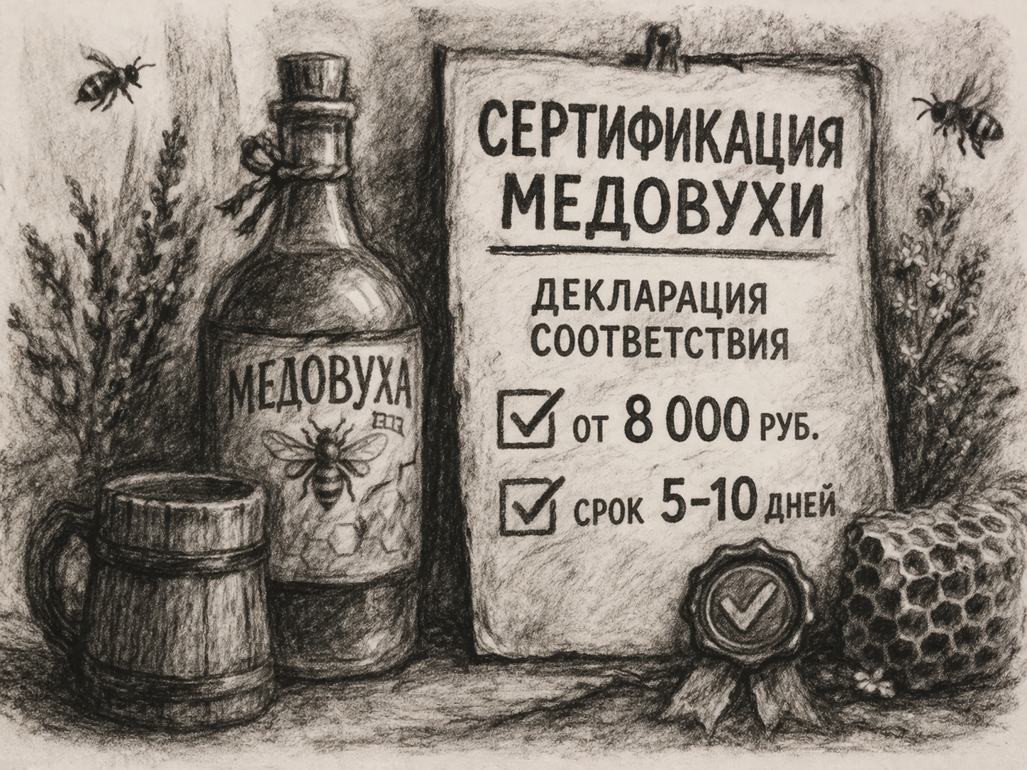 Сертификация медовухи от 8 000 руб., срок 5-10 дней | Реестр Гарант
