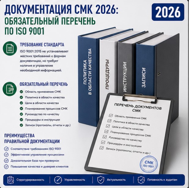 Документация СМК: обязательный перечень по ISO 9001 в России
