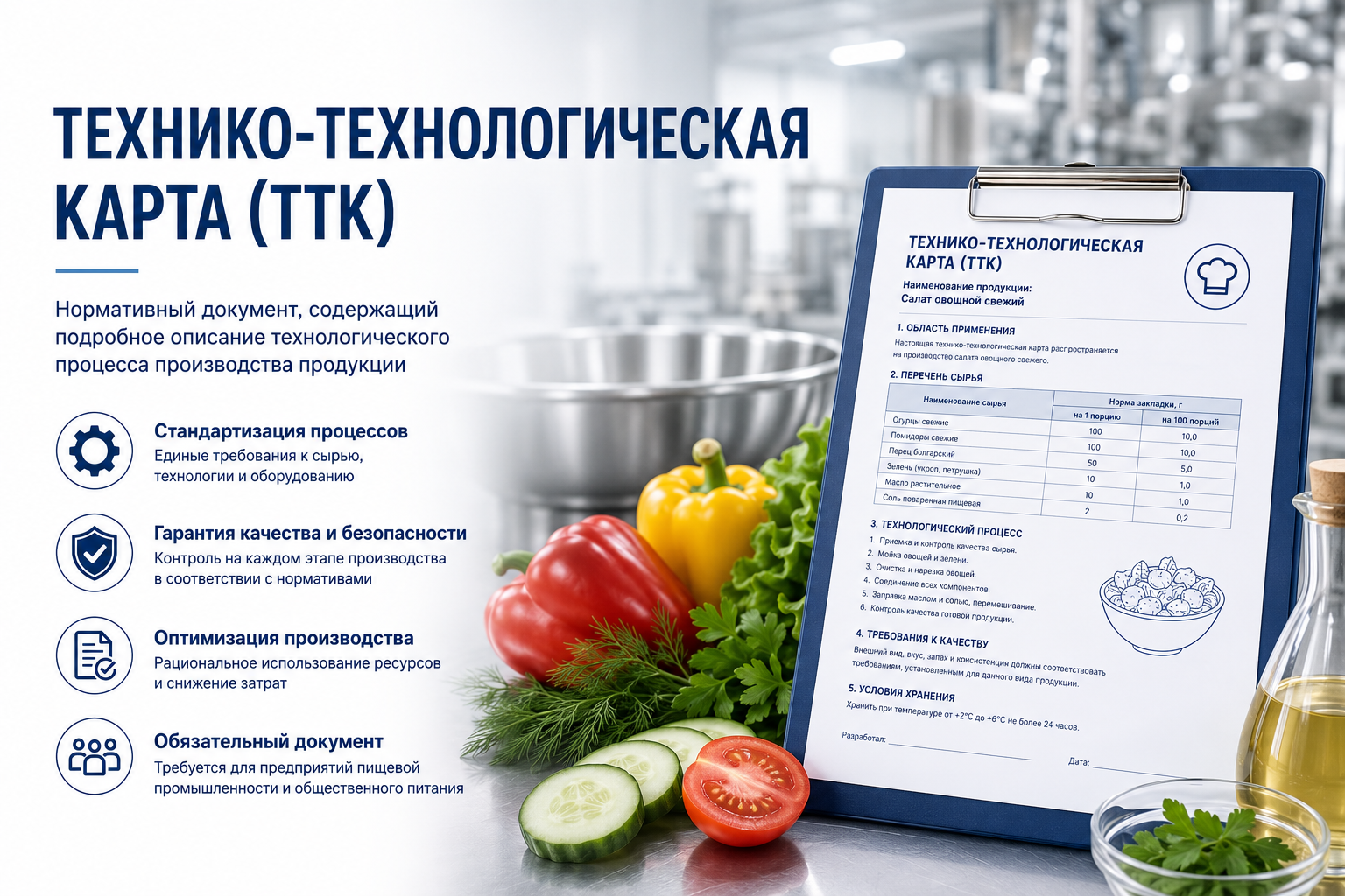 Образец документа — Технико-технологическая карта (ТТК)