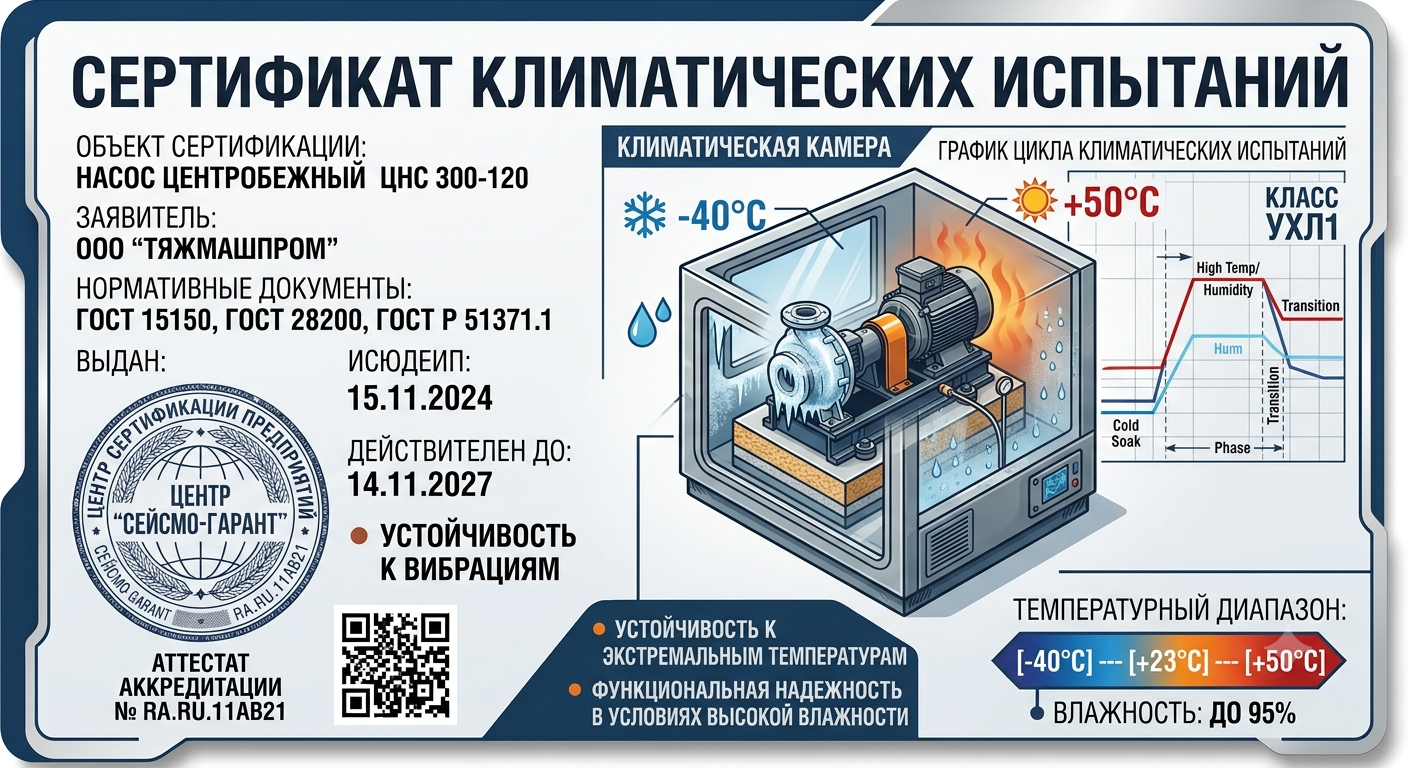 Сертификация климатического исполнения